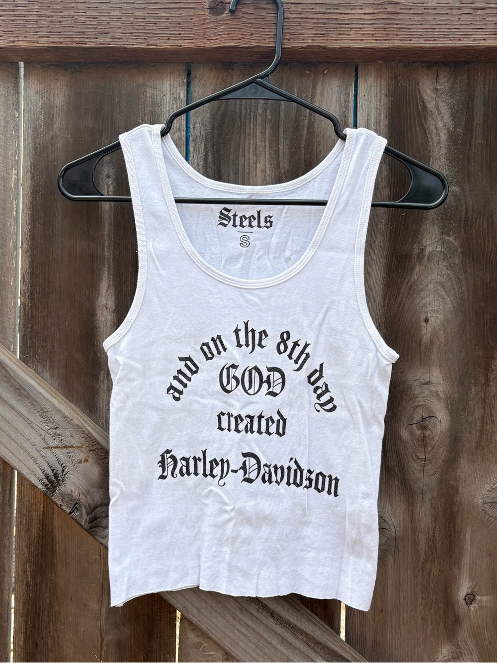 Harley-Davidson White Kids Tank Top with Black Gothic Script